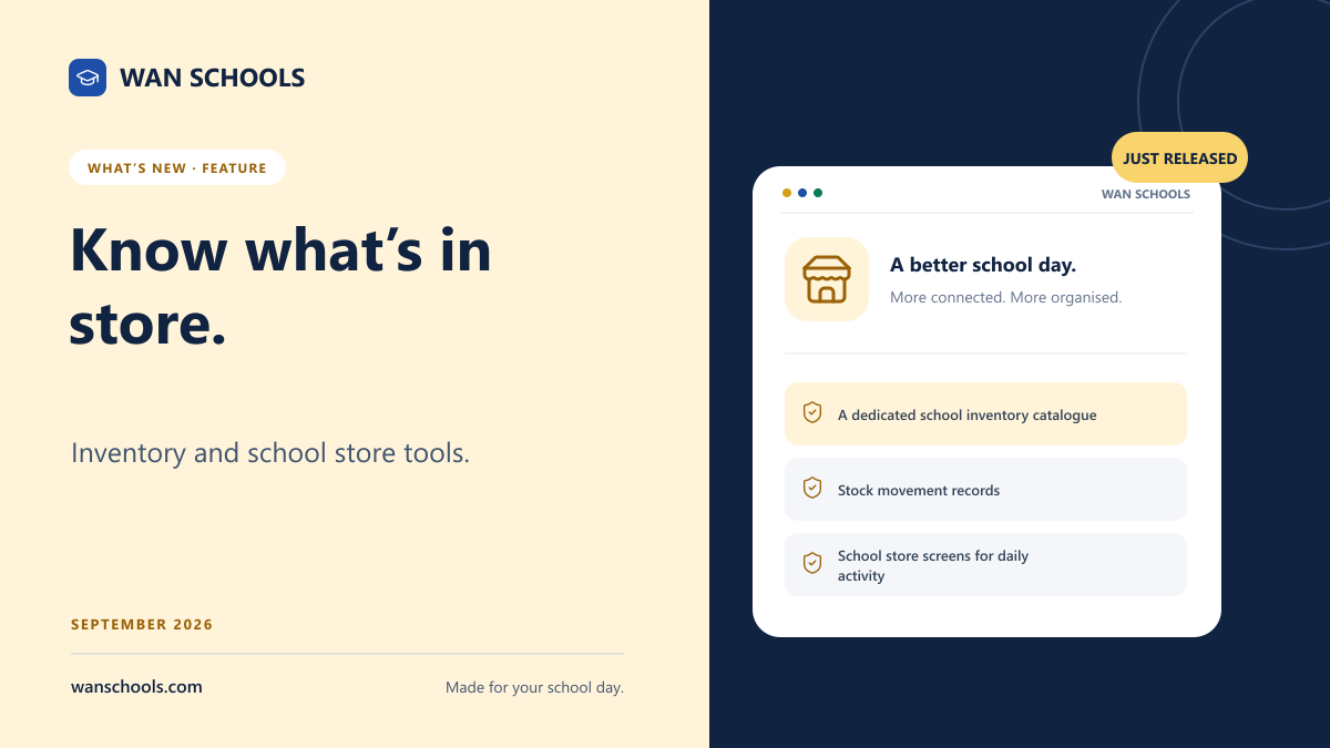 Give school stock a clearer home